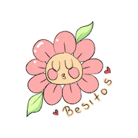 Kisses Flores Sticker