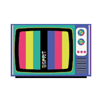 espritofficial tv television 80s colorful Sticker