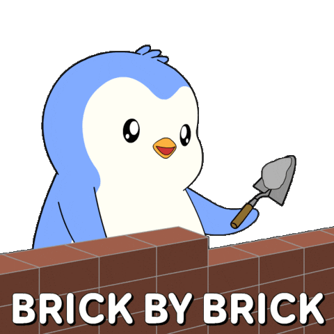 In Progress Work Sticker by Pudgy Penguins