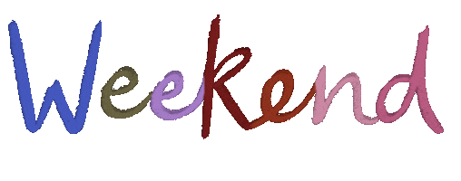 Rainbow Weekend Sticker by Louisa Taylor Studio