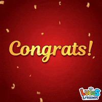 Happy Congrats GIF by Lucas and Friends by RV AppStudios