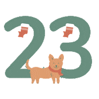 Dog Christmas Sticker by Wüfers