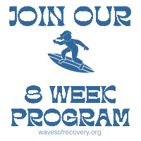 wavesofrecovery sports wave health ocean Sticker