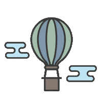 Hot Air Balloon Sticker by Wink Laser Studio