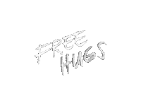 Calligraphy Hug Me Sticker