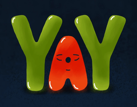 Funny cartoon letters play funny to the beat of th