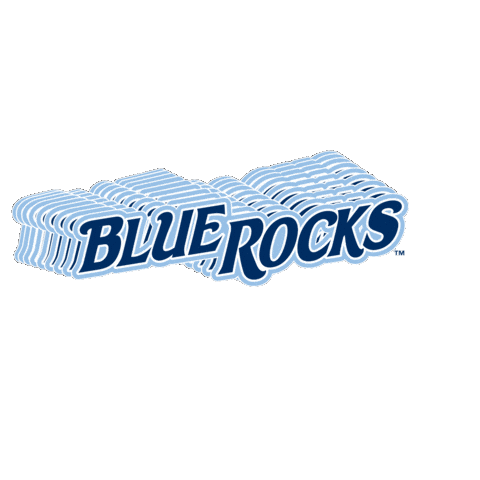 bluerocks giphygifmaker baseball wilmington blue rocks Sticker