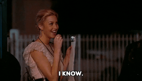 TV gif. Whitney Port as herself in The Hills holds a clipboard and smiles as she speaks knowingly into a headset. Text, "I know."