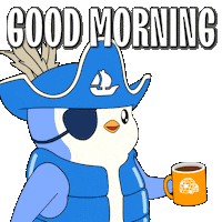 Happy Good Morning Sticker by Pudgy Penguins