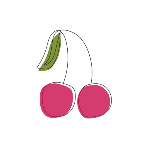 Cherries Sticker by Sugar Helsinki