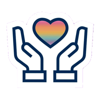 Heart Rainbow Sticker by LifeBridgeHealth
