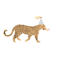 Party Leopard Sticker