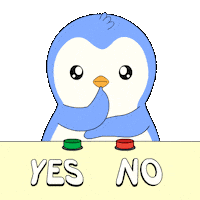 Yes Or No Penguin Sticker by Pudgy Penguins