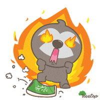 Angry Fire Sticker by Life In Treetop