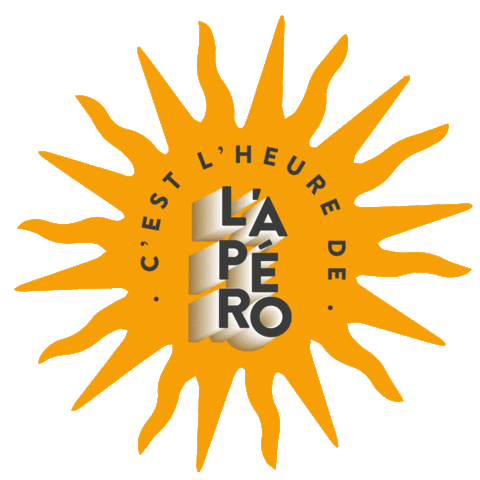 papierandco giphyupload summer time apero apéro time Sticker