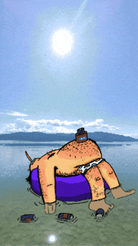 Summer Floating GIF by Jesters Animation