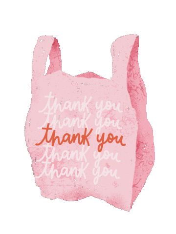 bydorianastudio thank you thanks groceries grocery bag Sticker