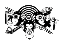 Monkey Rave Sticker by Optic Drift