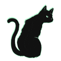 Black Cat Sticker by Freeform