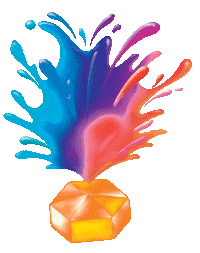 rainbow burst Sticker by Gushers