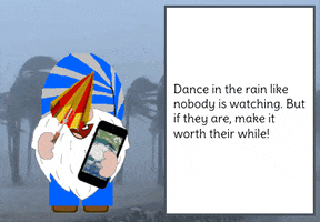 Heavy Rain Gnome GIF