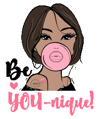 Be Unique Bubble Gum Sticker by Carrie Berkk | Carrie's Chronicles