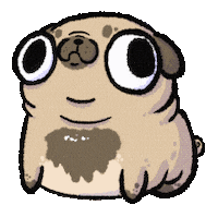 Sprinklebat dog pug derp blep Sticker