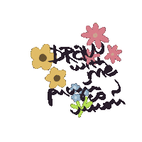 Flower Draw With Me Sticker