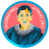 Ruth Bader Ginsburg International Womens Day Sticker by Alexa99