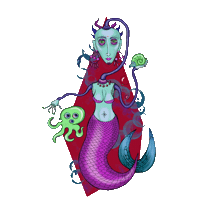 Sinkopa mermaid underwater octopus sinkopart Sticker