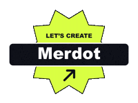 Logo Click Here Sticker by Merdott