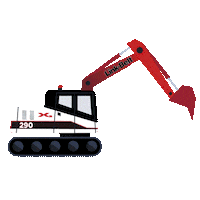 lbxco excavator x2 escavadeira linkbelt Sticker