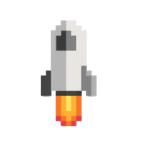 fastcheckout fast rocket 8bit startup Sticker