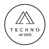 TechnoAmBerg music techno rave mountain Sticker