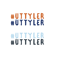 College Orange Sticker by UT Tyler