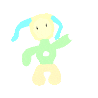 Stick Figure Happy Dance Sticker