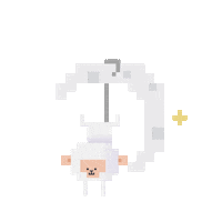 Moon Hanging Sticker by 黑啤 BEERU