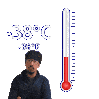 Negative Thirty Eight Degrees Sticker