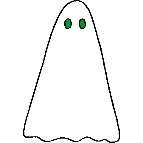 Floating Friendly Ghost Sticker