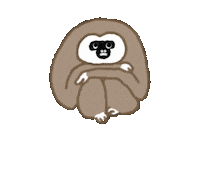 zakkabianca bianca 猿 monky ため息 Sticker