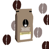 uncommongroundscoffee coffee cup coffee and bagel uncommon grounds coffee uncommongrounds Sticker