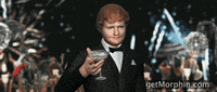 morphin cheers happy new year fireworks champagne GIF