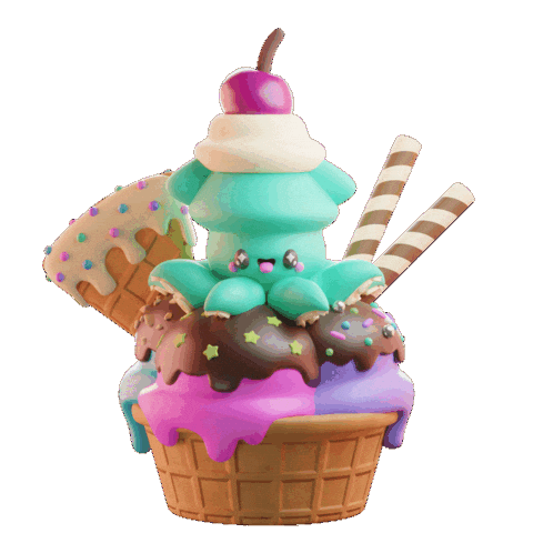 Ice Cream Party Sticker by AshleyBlanchette