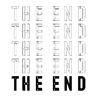 The End Text Sticker by SuperGSATB