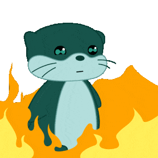 Fire Burn Sticker by Odd Otties