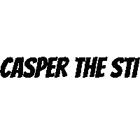 Casper The Sti Sticker by Bobby Hair Studio