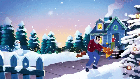 Merry Christmas Snow GIF by Christmas Music
