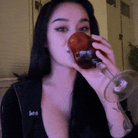 Cute Girl Drinking GIF