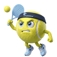 padeldoor sport mascot smash padel Sticker