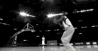 black and white basketball GIF
